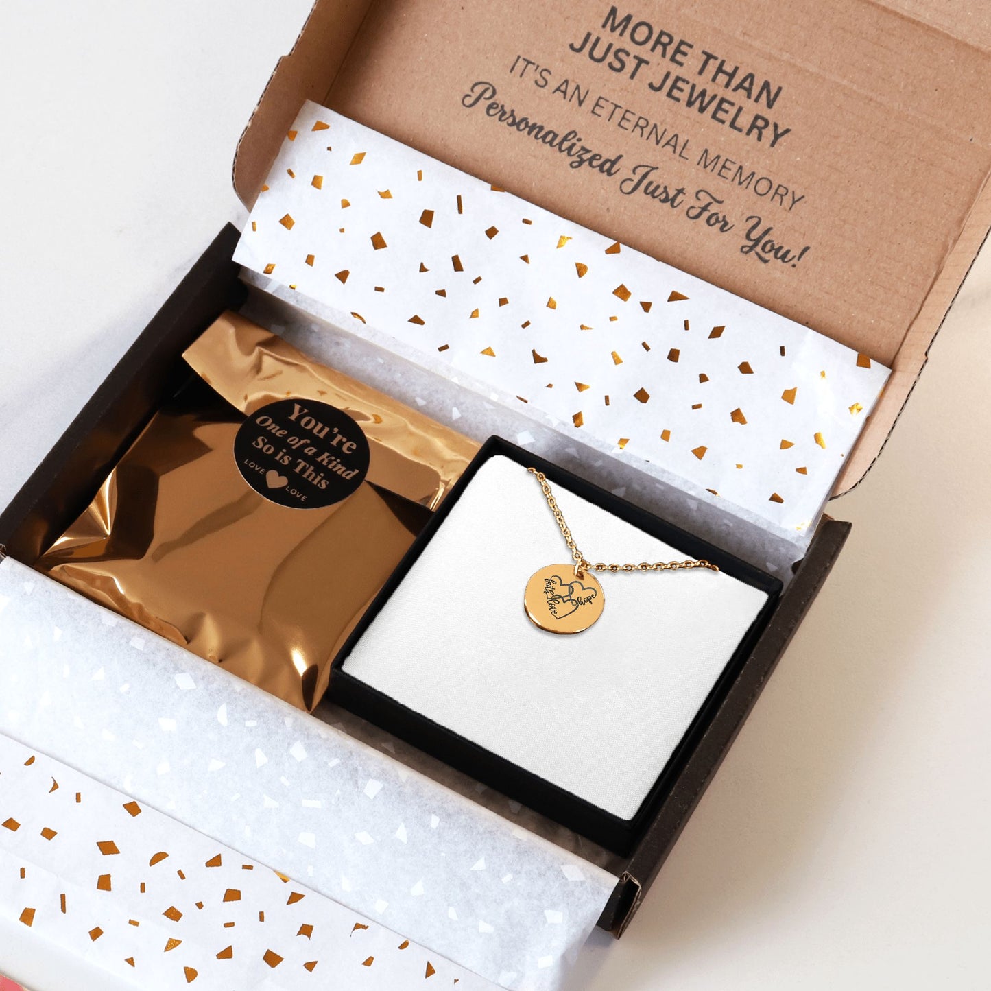 Faith, Love & Hope Coin Pendant Necklace