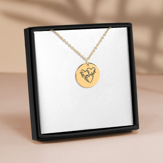 Faith, Love & Hope Coin Pendant Necklace